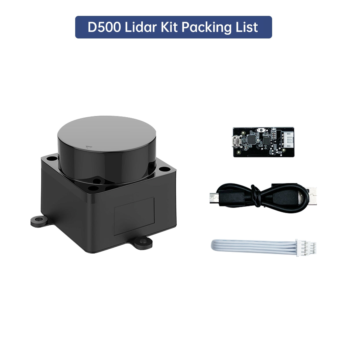 STL-19P D500 Lidar Developer Kit 360 Degrees DTOF Laser Scanner Support ROS1 ROS2 Raspberry Pi Jetson Nano STL-19P D500 Lidar Developer Kit 360 Degrees DTOF Laser Scanner Support ROS1 ROS2 Raspberry Pi Jetson Nano